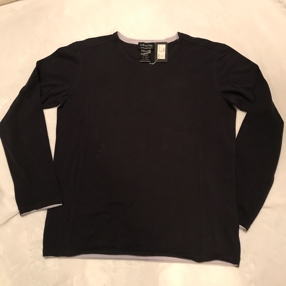 Trust Fund Baby long sleeve Tshirt graphic Sitting Buddha S L XL Navy Cotton NWT - Picture 3 of 7